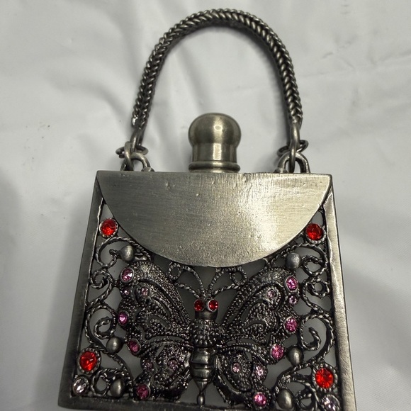 Vintage set Silver Decorative Perfume Bottle with Mirror - Picture 6 of 13